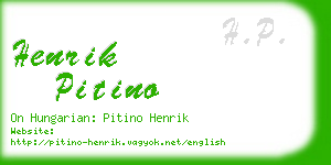 henrik pitino business card